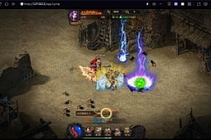 H5页游【雷霆传奇H5】电脑手机自适应 一键即玩服务端+GM后台